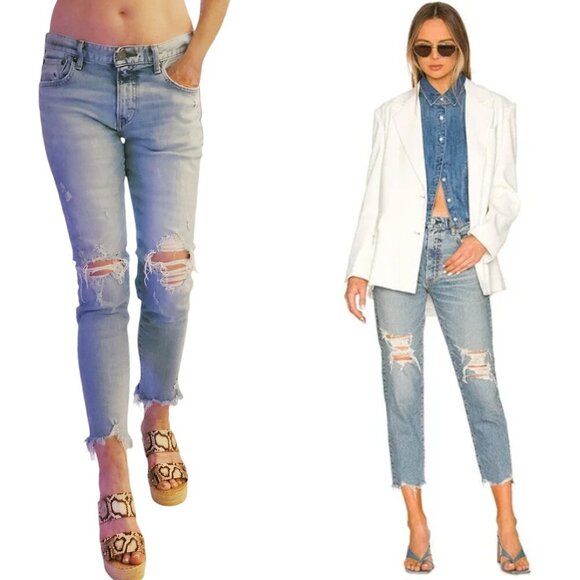 MOUSSY VINTAGE Carter Friend Tapered Denim Jeans Blue Size 28 - Picture 4 of 16